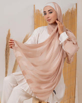 Satin chiffon scarf